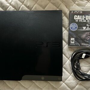 Sony PS3 Console in Black with Call of Duty: Ghosts